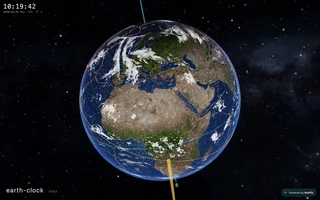 earth-clock 复刻版：真实光照下的 3D 地球