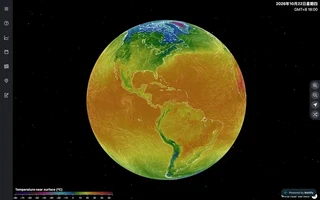 Fluid Earth 复刻版：全球温度与风场